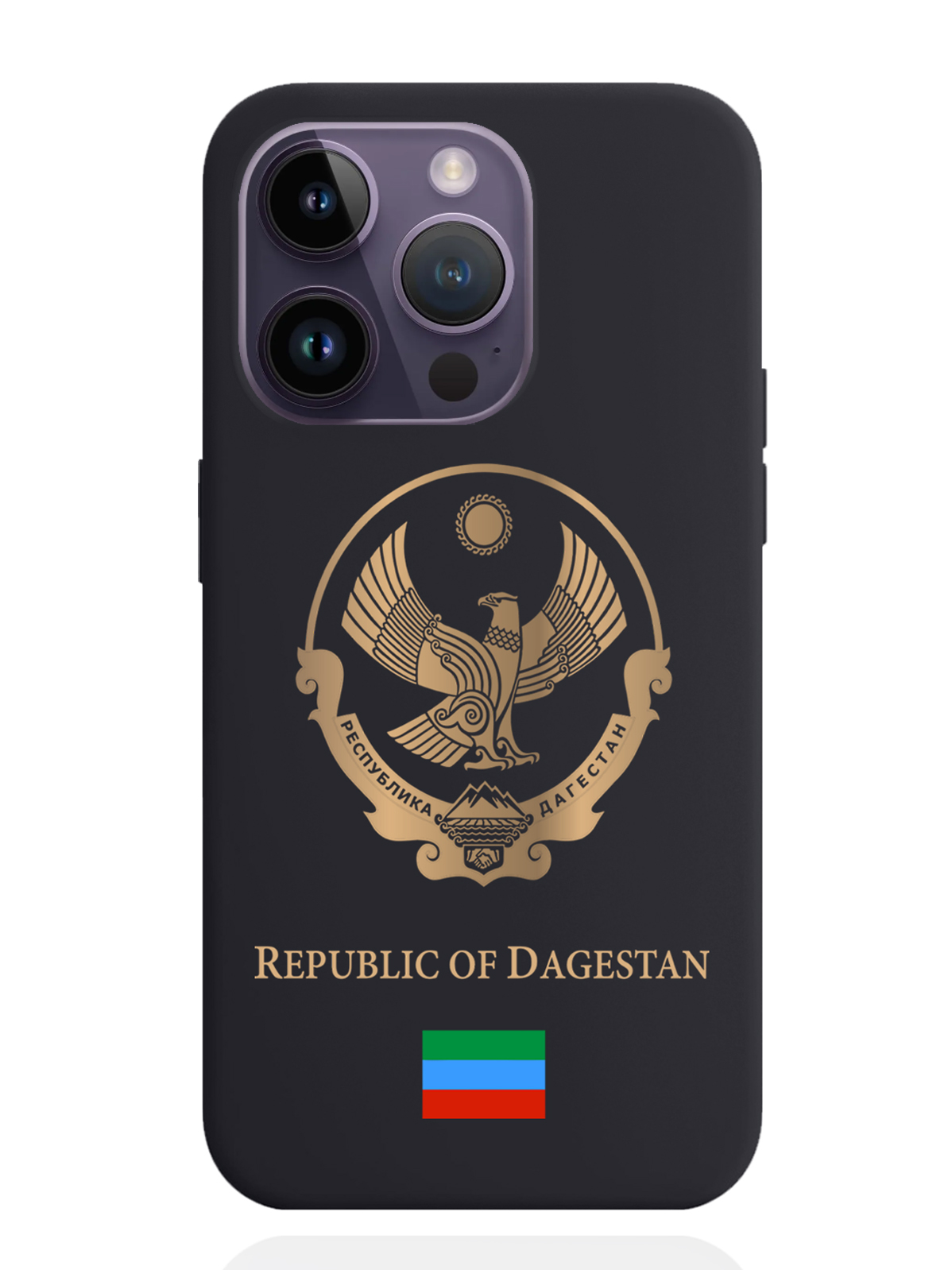 

Чехол SignumCase iPhone 14 Pro Золотой Герб Дагестана, Золотистый;черный, iPhone 14 Pro Золотой Герб Дагестана