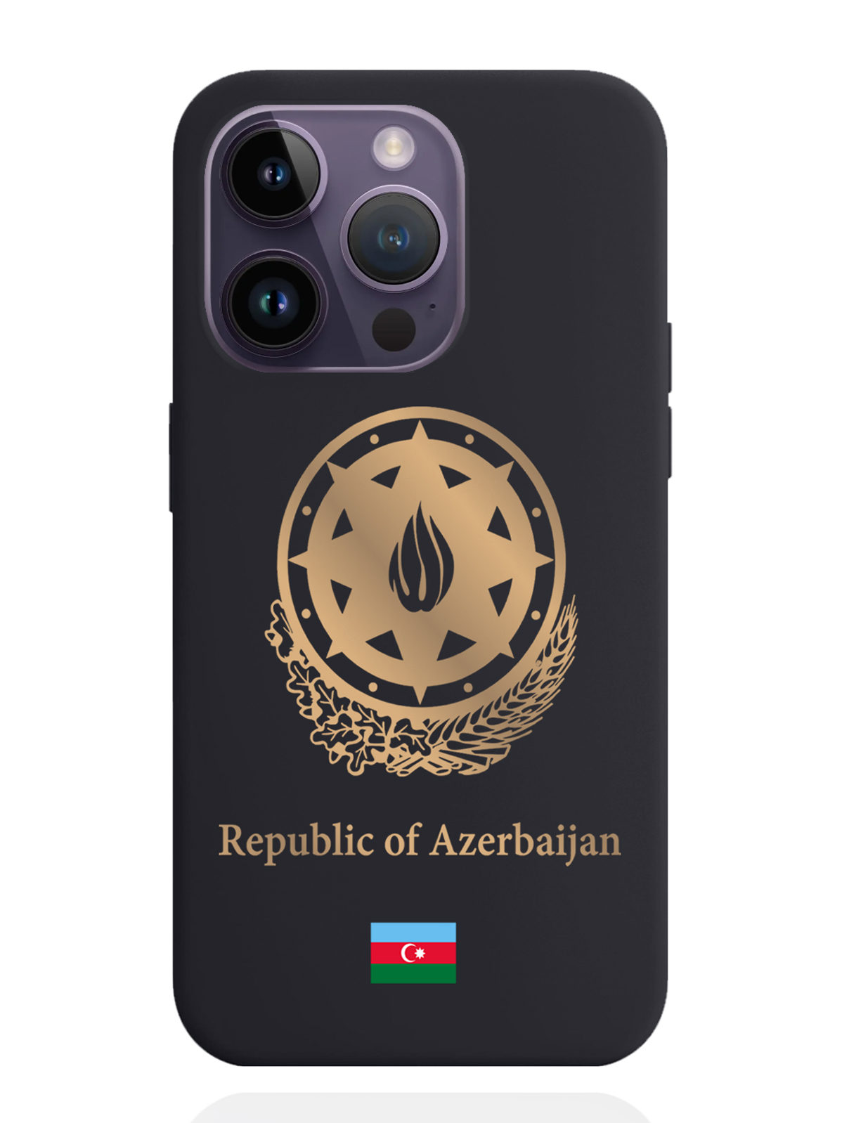 

Чехол SignumCase iPhone 14 Pro Золотой Герб Азербайджана, Золотистый;черный, iPhone 14 Pro Золотой Герб Азербайджана