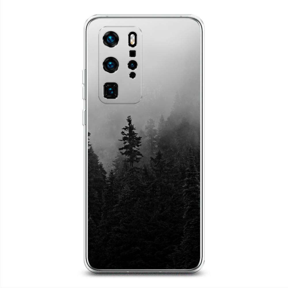 

Чехол для Huawei P40 Pro "Туманный лес", Серый;черный, 610950-2