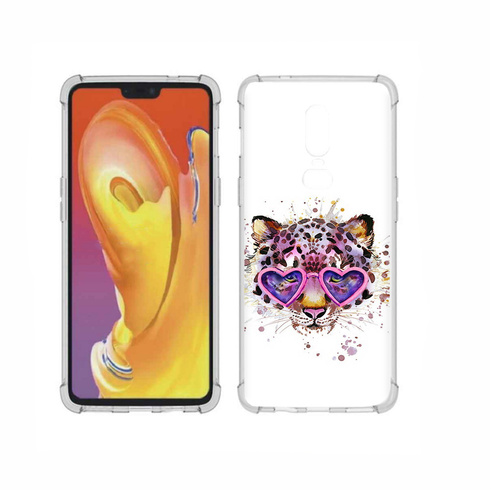 

Чехол MyPads Tocco для OnePlus 6 модный леопард, Прозрачный, Tocco