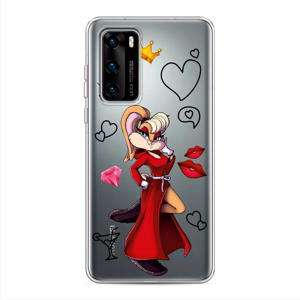 

Чехол на Huawei P40 "Rich Lola Bunny", Красный;бежевый;оранжевый, 610850-6