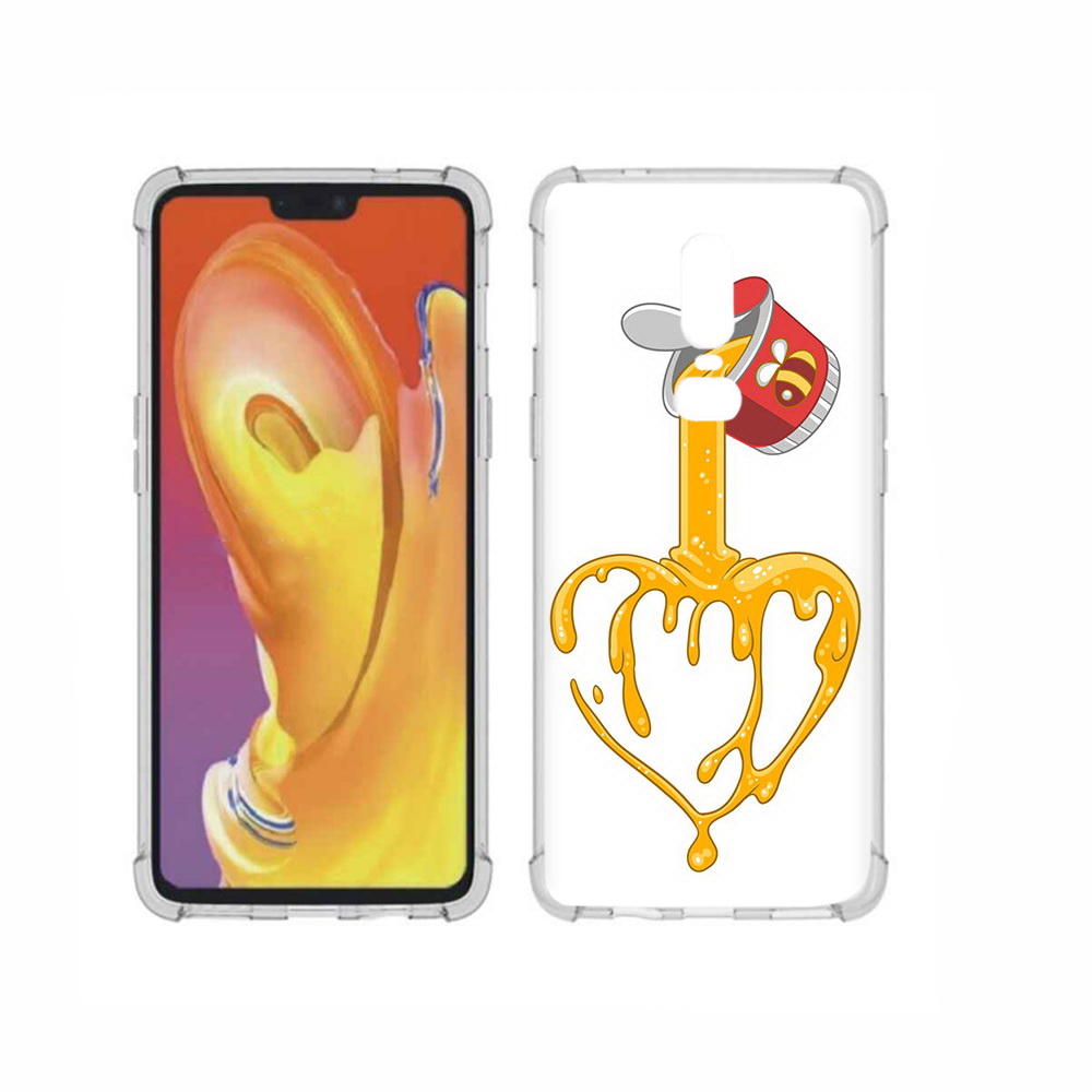 

Чехол MyPads Tocco для OnePlus 6 медовое сердце, Прозрачный, Tocco