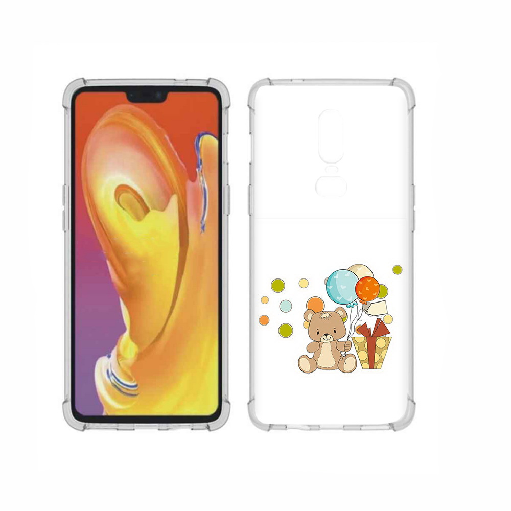 

Чехол MyPads Tocco для OnePlus 6 медвеженок с подарком, Прозрачный, Tocco