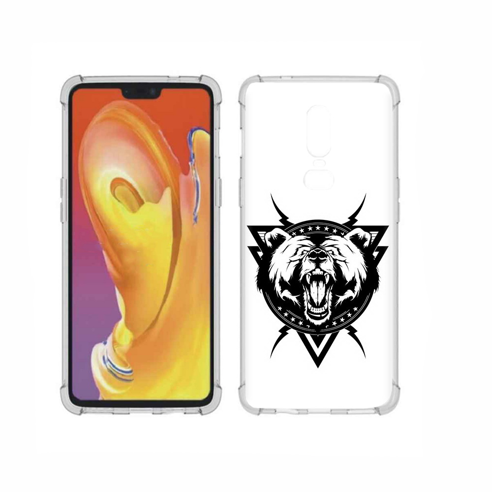 

Чехол MyPads Tocco для OnePlus 6 медведь в треугольнике, Прозрачный, Tocco
