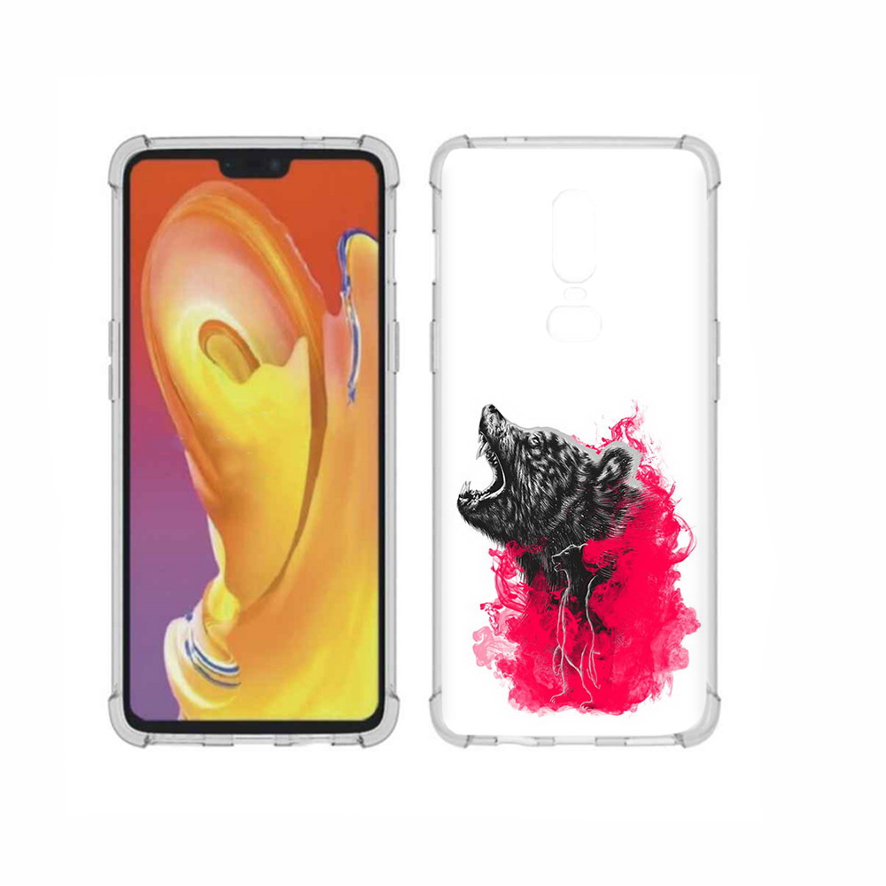 

Чехол MyPads Tocco для OnePlus 6 медведь в дымке, Прозрачный, Tocco