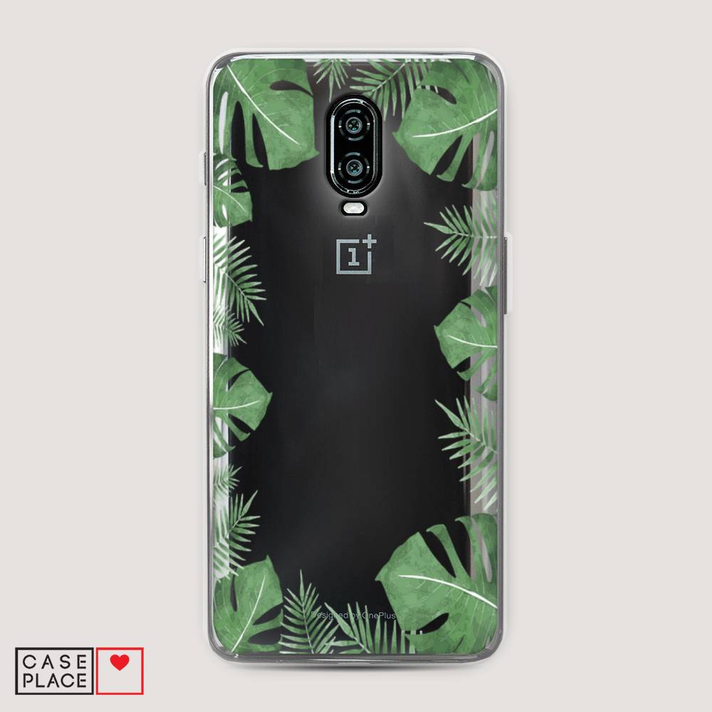 

Чехол Awog на Oneplus 6T / ВанПлас 6T "Листья папоротника рамка", Зеленый, 150650-8