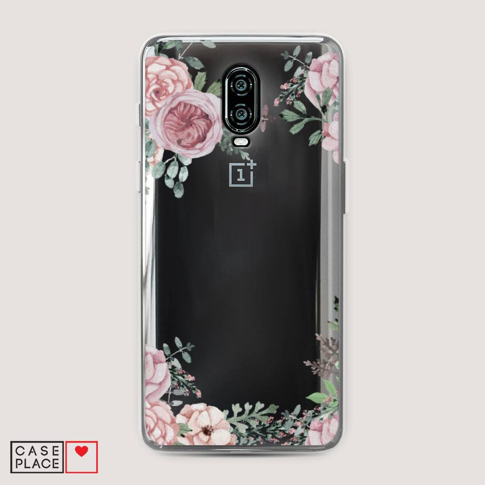 

Чехол Awog на Oneplus 6T / ВанПлас 6T "Нежные розы акварель", Прозрачный;розовый;зеленый, 150650-8