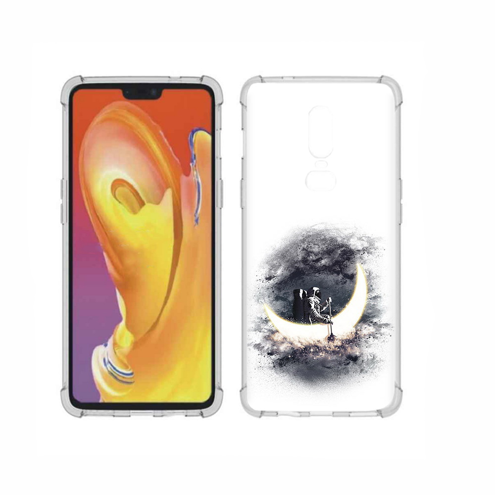 

Чехол MyPads Tocco для OnePlus 6 лунный путешественник, Прозрачный, Tocco