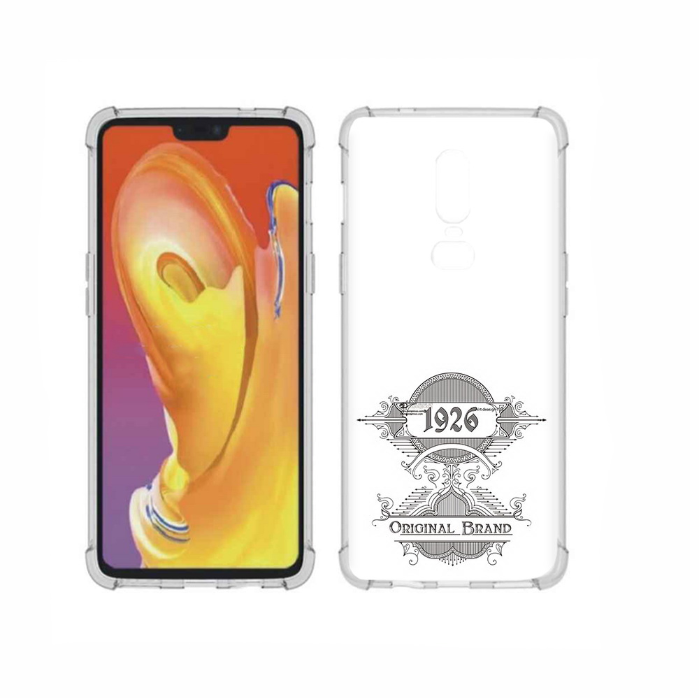

Чехол MyPads Tocco для OnePlus 6 логотип черно белый, Прозрачный, Tocco