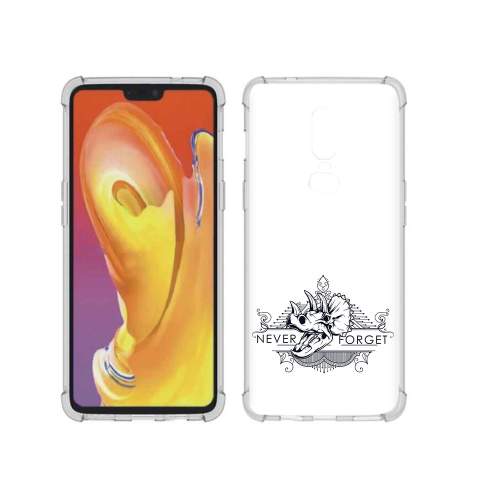 

Чехол MyPads Tocco для OnePlus 6 логотип носорога никогда не забуду, Прозрачный, Tocco