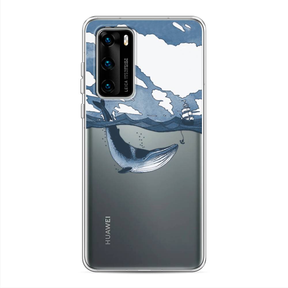 

Чехол на Huawei P40 "Большой кит", Синий, 610850-1