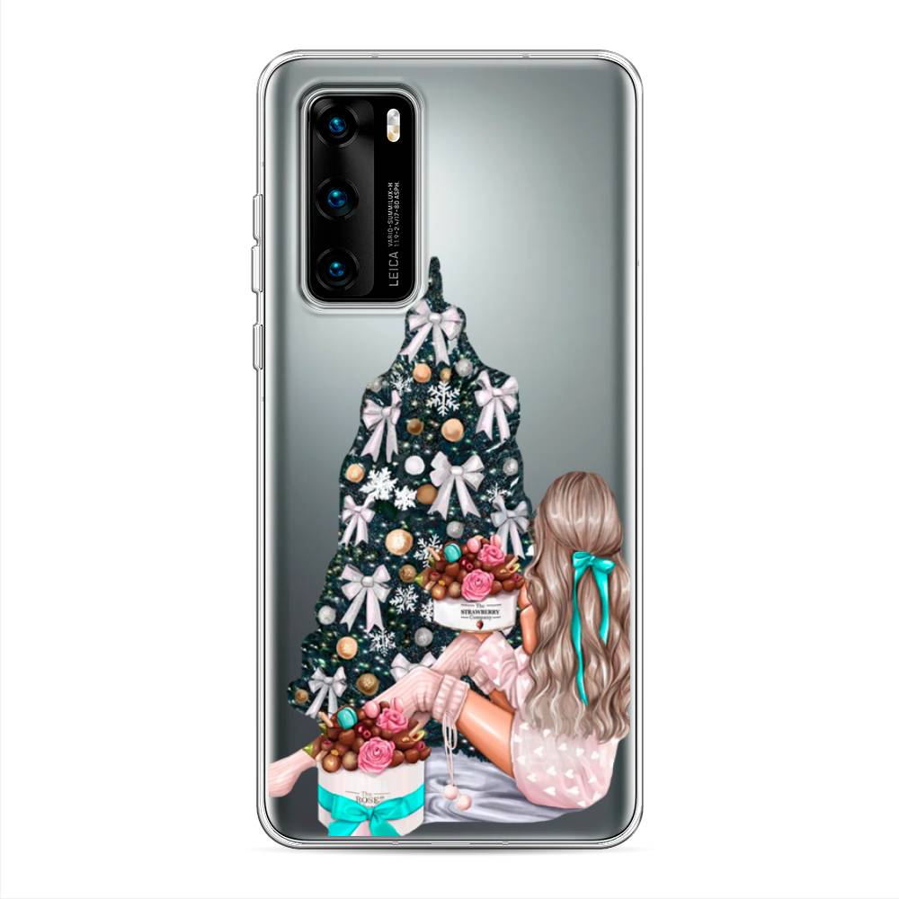 

Чехол на Huawei P40 "New Year", Зеленый;бежевый;голубой, 610850-5