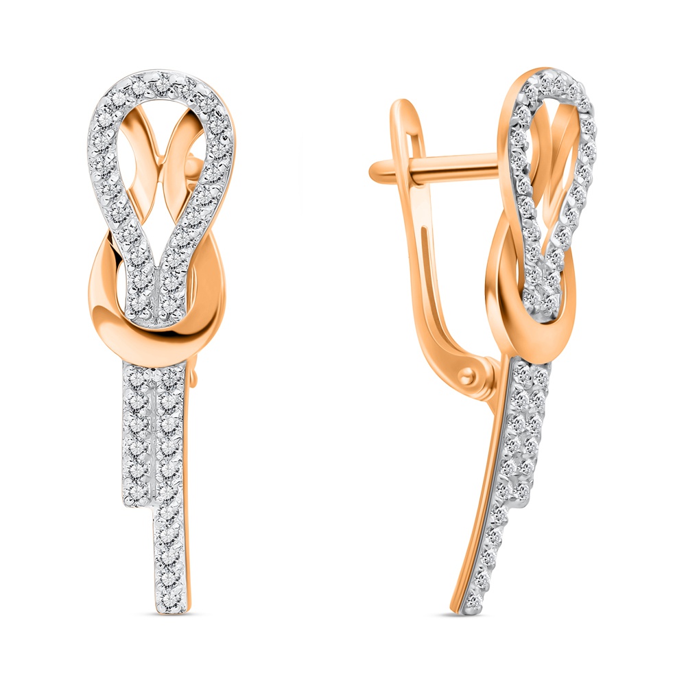 

Серьги из золота 585Gold 302007331, фианит, 302007331