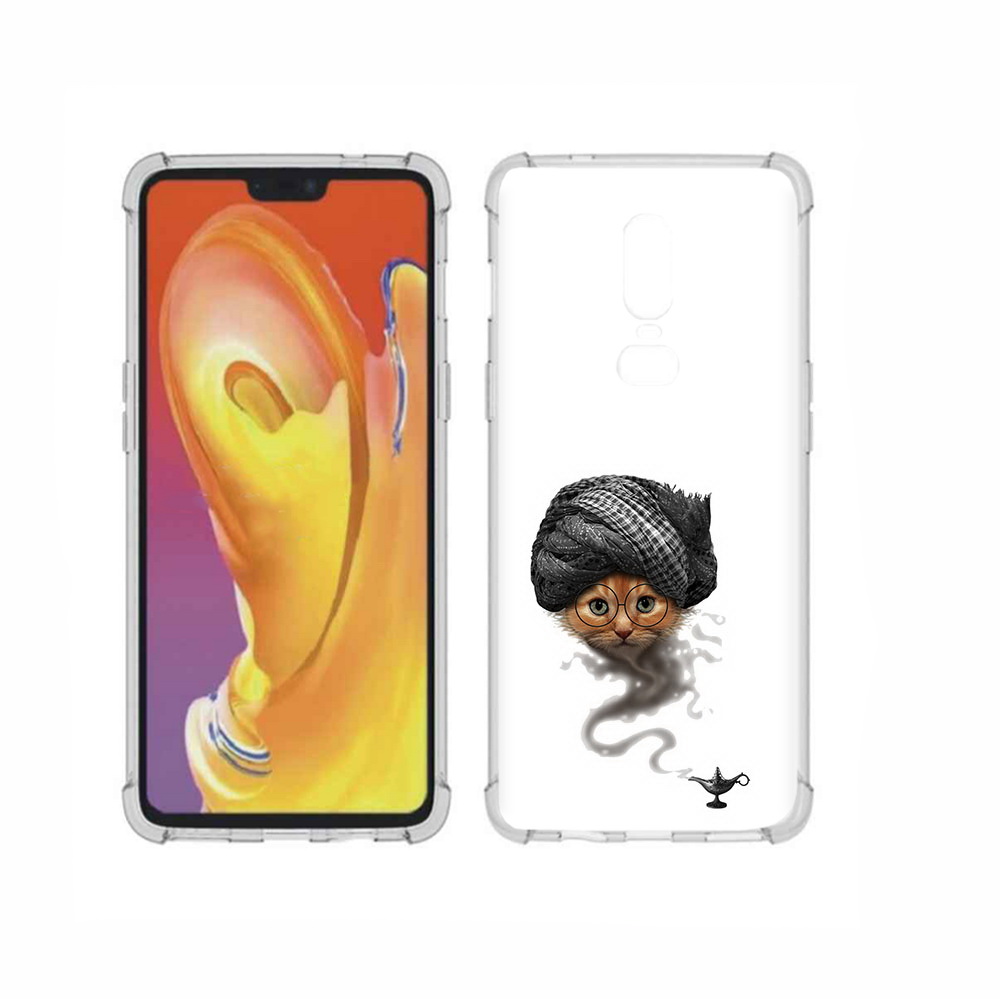 

Чехол MyPads Tocco для OnePlus 6 кот джин, Прозрачный, Tocco