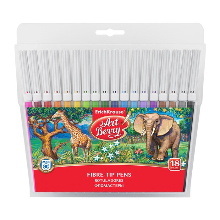 

Фломастеры 18 цветов ArtBerry Easy Washable