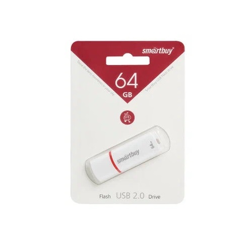 

Флешка Smartbuy Crown White 64 Gb, белая