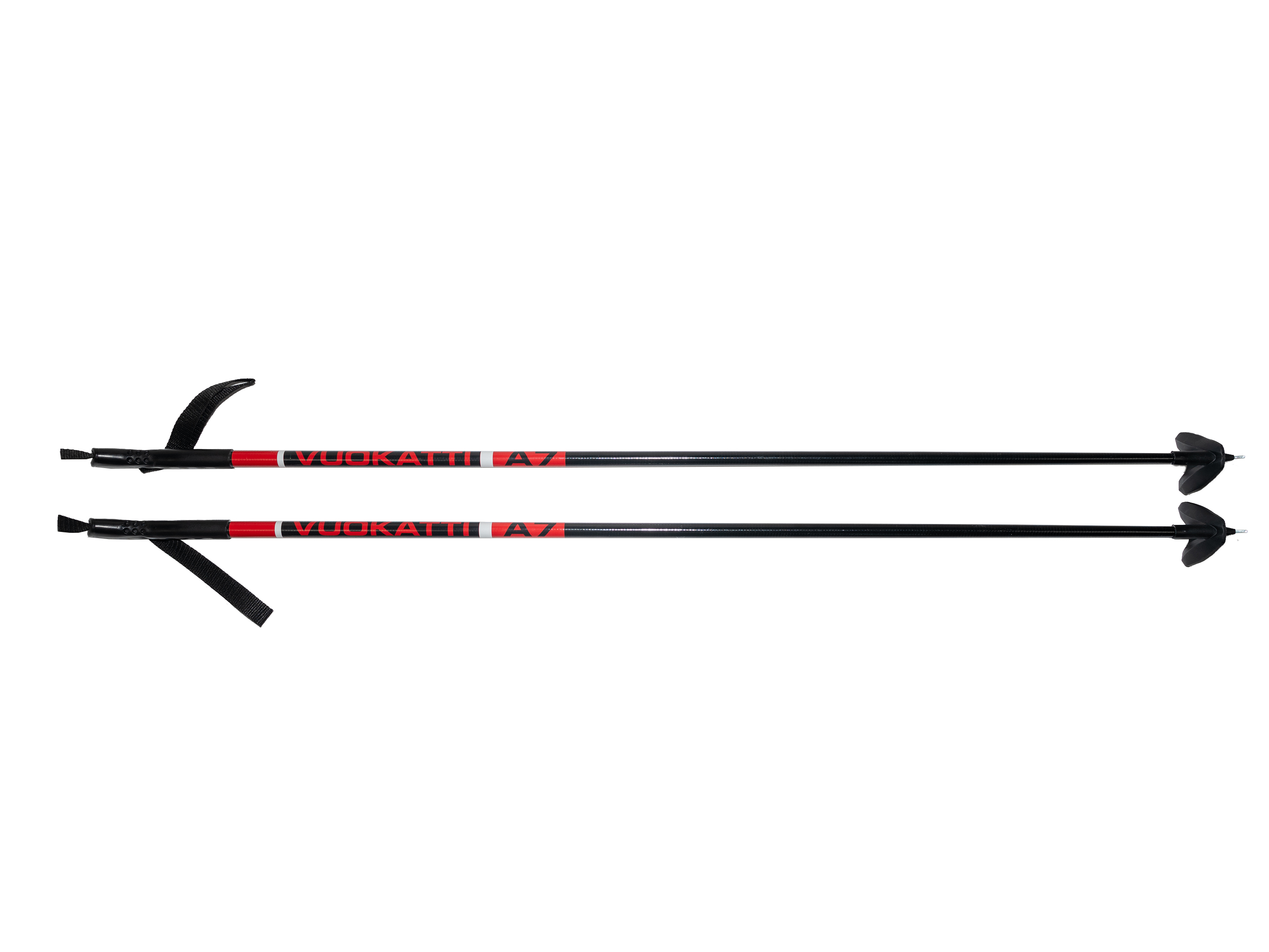 Палки лыжные VUOKATTI 105 см Black/Red 100% стекловолокно