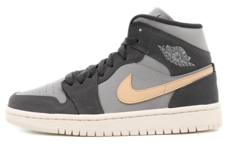 

Кеды унисекс Jordan Air Jordan 1 Mid серые 42.5 EU, Серый, Air Jordan 1 Mid