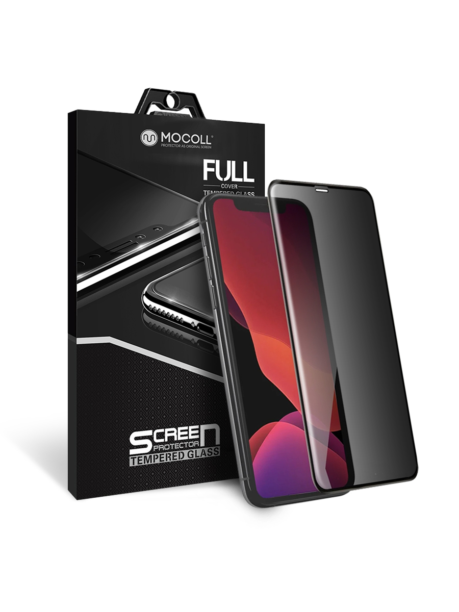 

Защитное стекло MOCOLL 2.5D для iPhone XR/11 Черное (серия Black Diamond) приватное