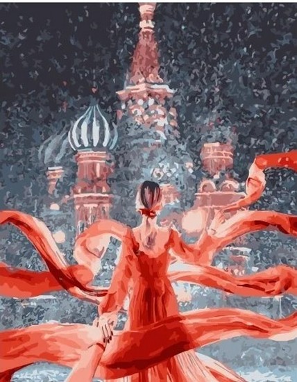 

картина по номерам Красная Москва МСА761