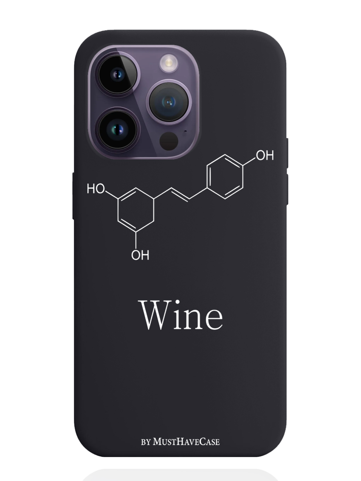 

Чехол MustHaveCase iPhone 14 Pro Молекула вина, Черный;белый, iPhone 14 Pro Молекула вина