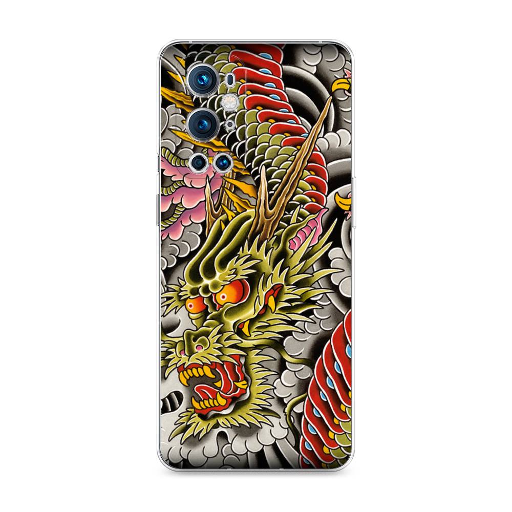 

Чехол на OnePlus 9 Pro "Японский дракон", Желтый;розовый;красный, 151550-4