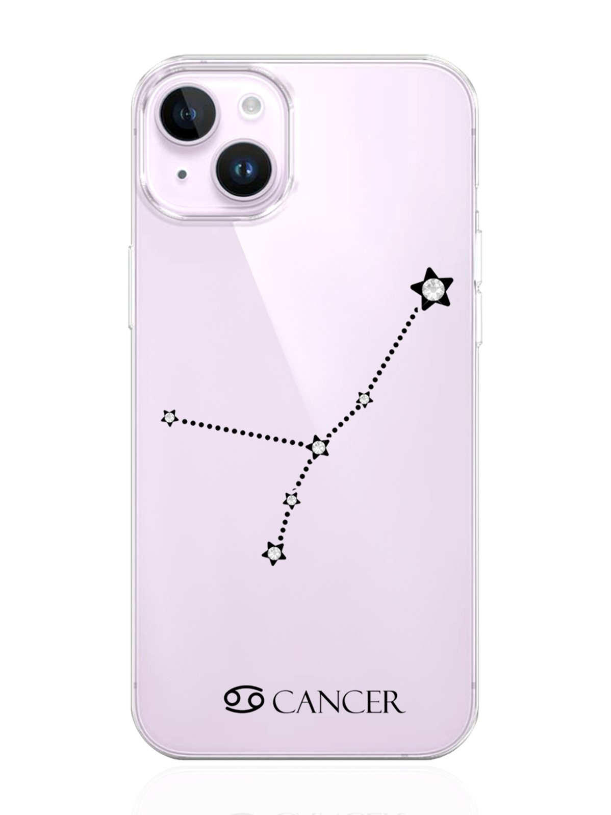 фото Чехол musthavecase для iphone 14 с инкрустацией кристаллами lux рак cancer