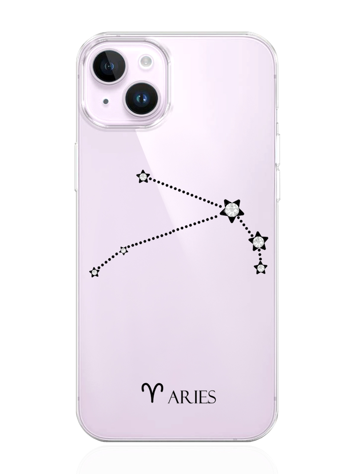 фото Чехол musthavecase для iphone 14 с инкрустацией кристаллами lux овен aries