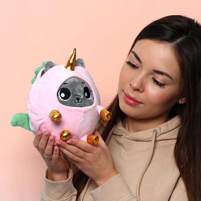 

Мягкая игрушка «Котик в костюме единорожки», 20 см, Разноцветный