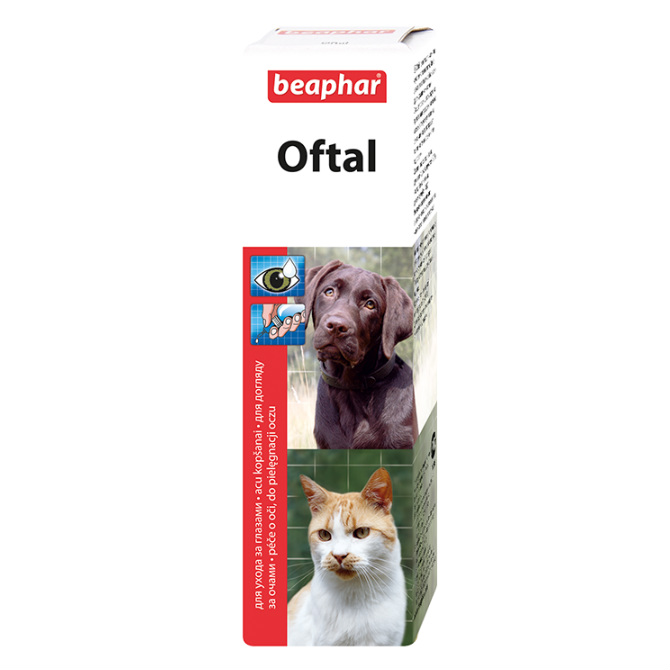 фото Лосьон для очищения глаз кошек и собак beaphar oftal augenpflege, 50 мл