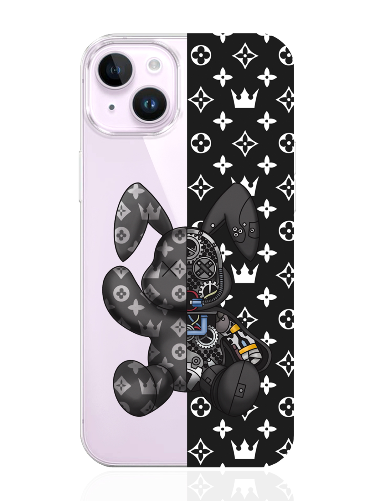 

Чехол MustHaveCase iPhone 14 Bunny Черный, Прозрачный;черный;белый, iPhone 14 Bunny Черный