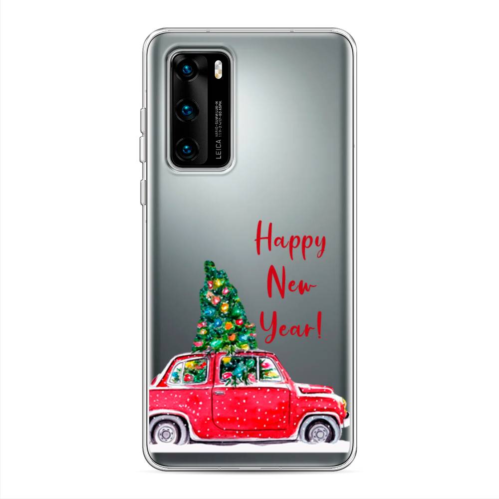 

Чехол на Huawei P40 "Happy New Year", Красный;зеленый, 610850-5