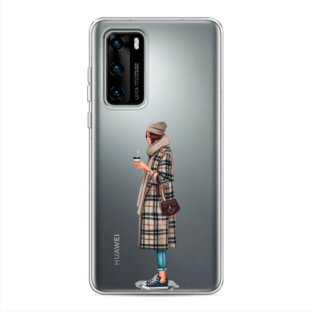 

Чехол на Huawei P40 "Утренний кофе", Коричневый;бежевый, 610850-6