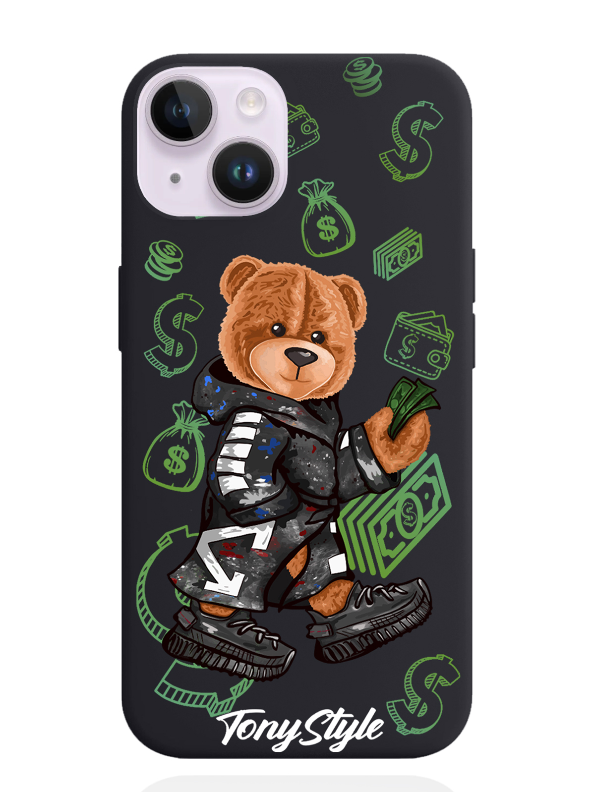 

Чехол Tony Style iPhone 14 Tony Style Деньги, Коричневый;черный;зеленый, iPhone 14 Tony Style Деньги