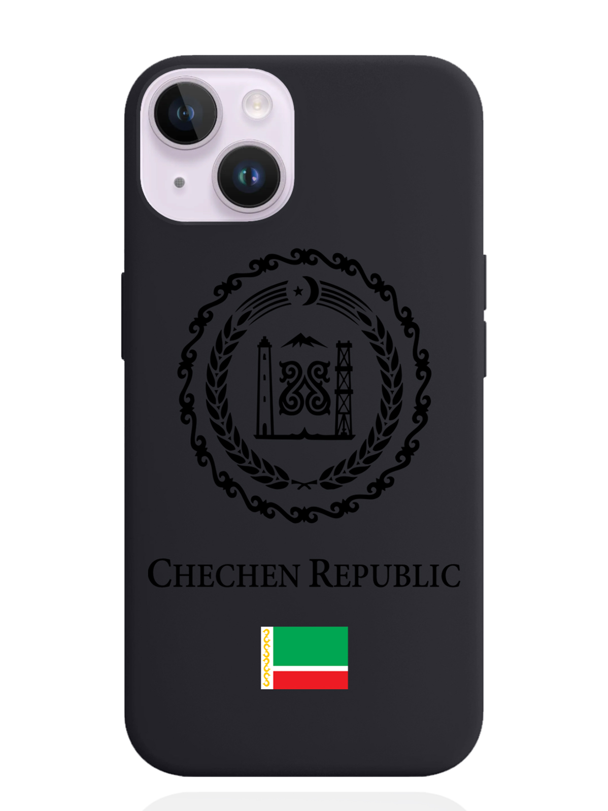 

Чехол SignumCase iPhone 14 Черный лаковый Герб Чечни, iPhone 14 Черный лаковый Герб Чечни