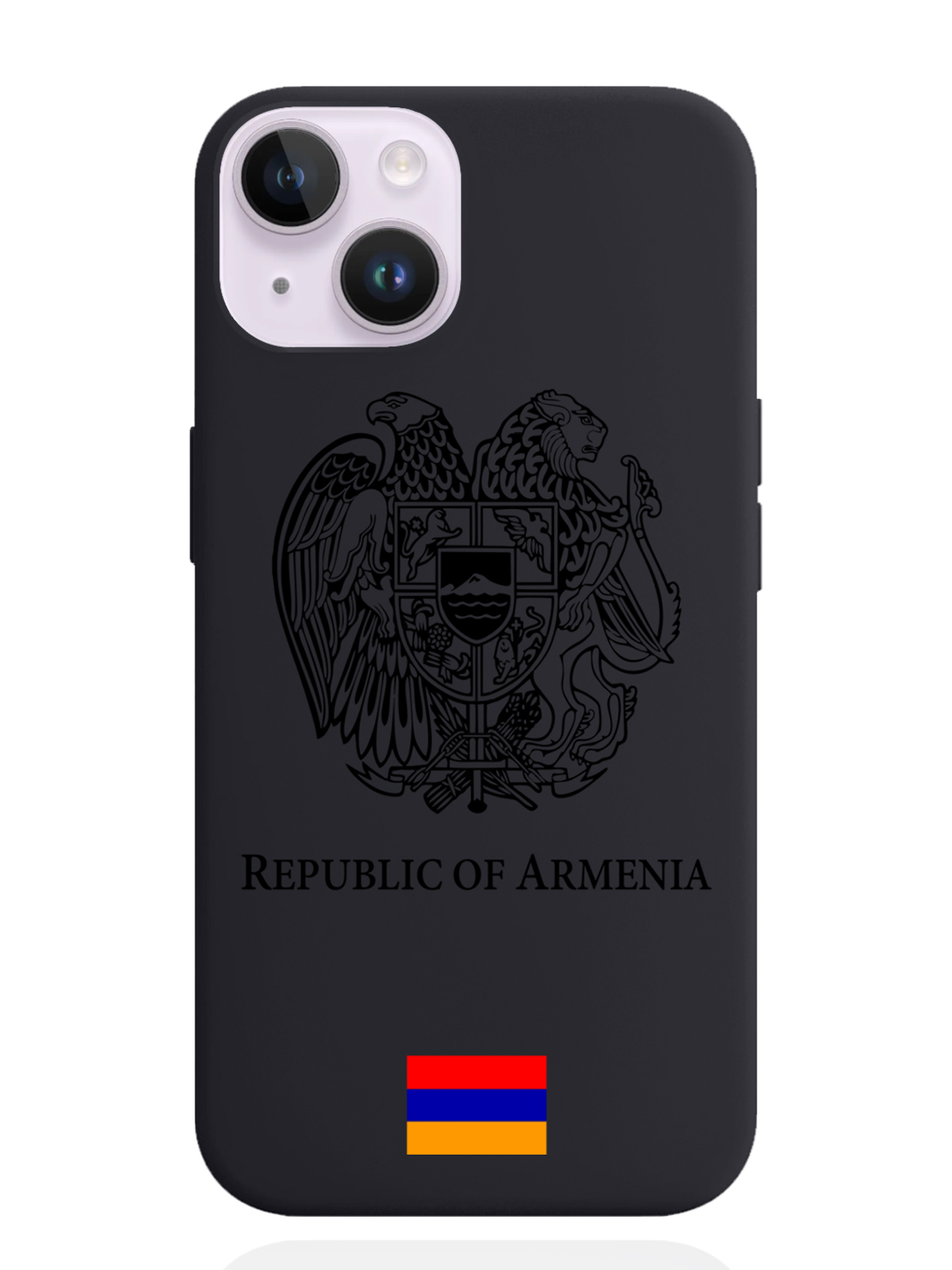 

Чехол SignumCase iPhone 14 Черный лаковый Герб Армении, iPhone 14 Черный лаковый Герб Армении
