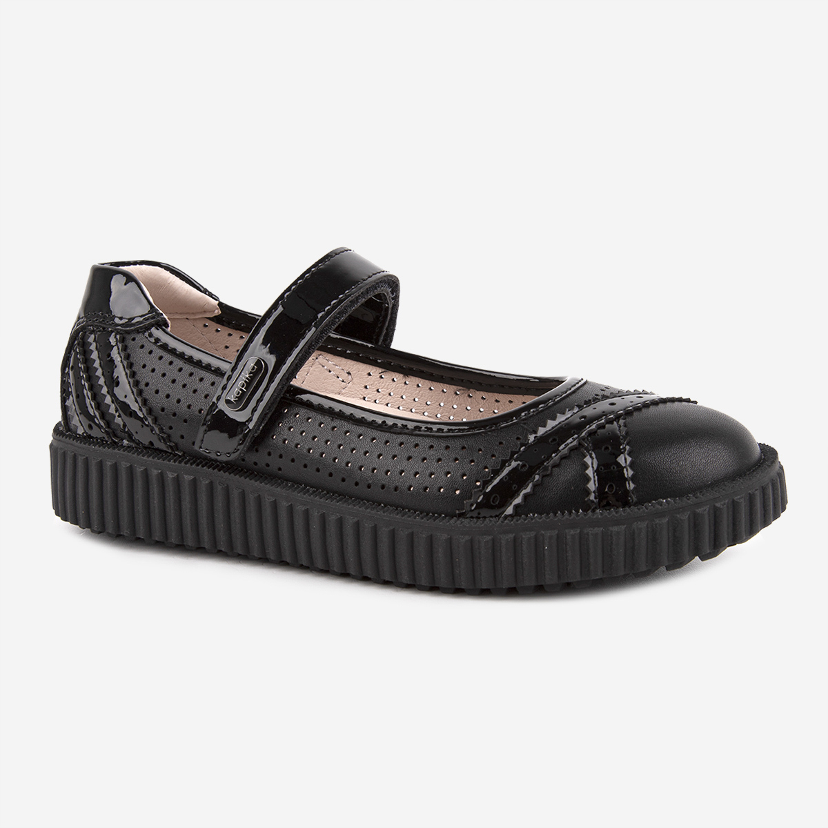 Туфли детские Kapika 22789п-1, цвет черный, размер 30 EU