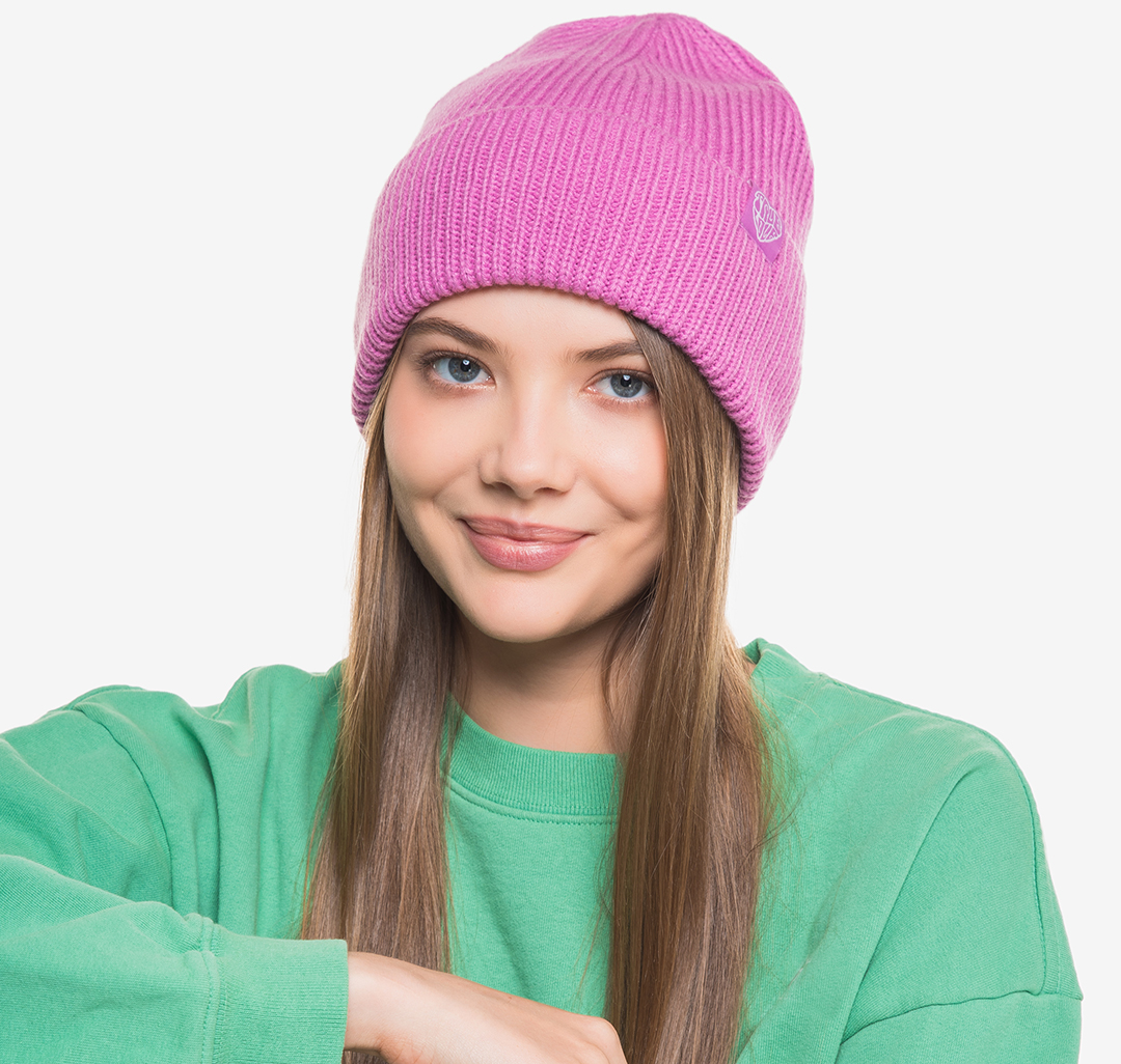 

Шапка бини женская Marmalato 1041-011 135289, розовый, 1041-011 135289