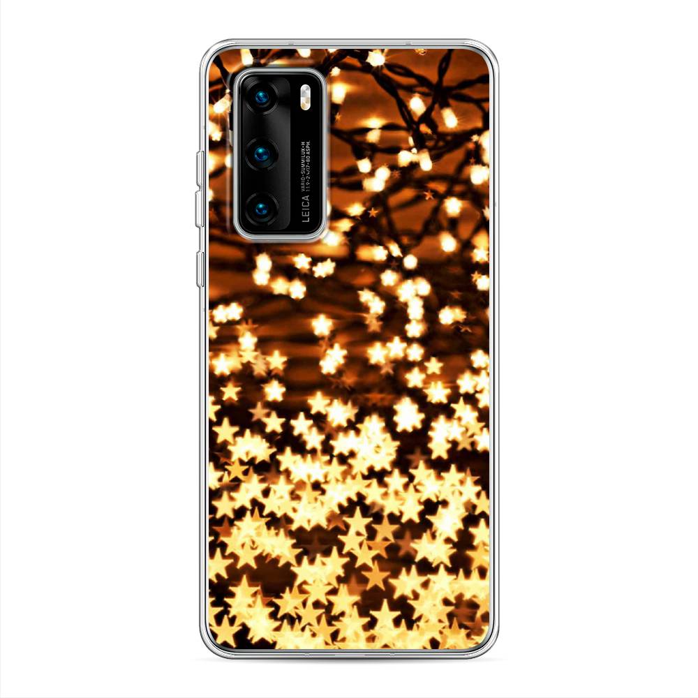 

Чехол на Huawei P40 "Новогодняя гирлянда", Золотистый, 610850-5