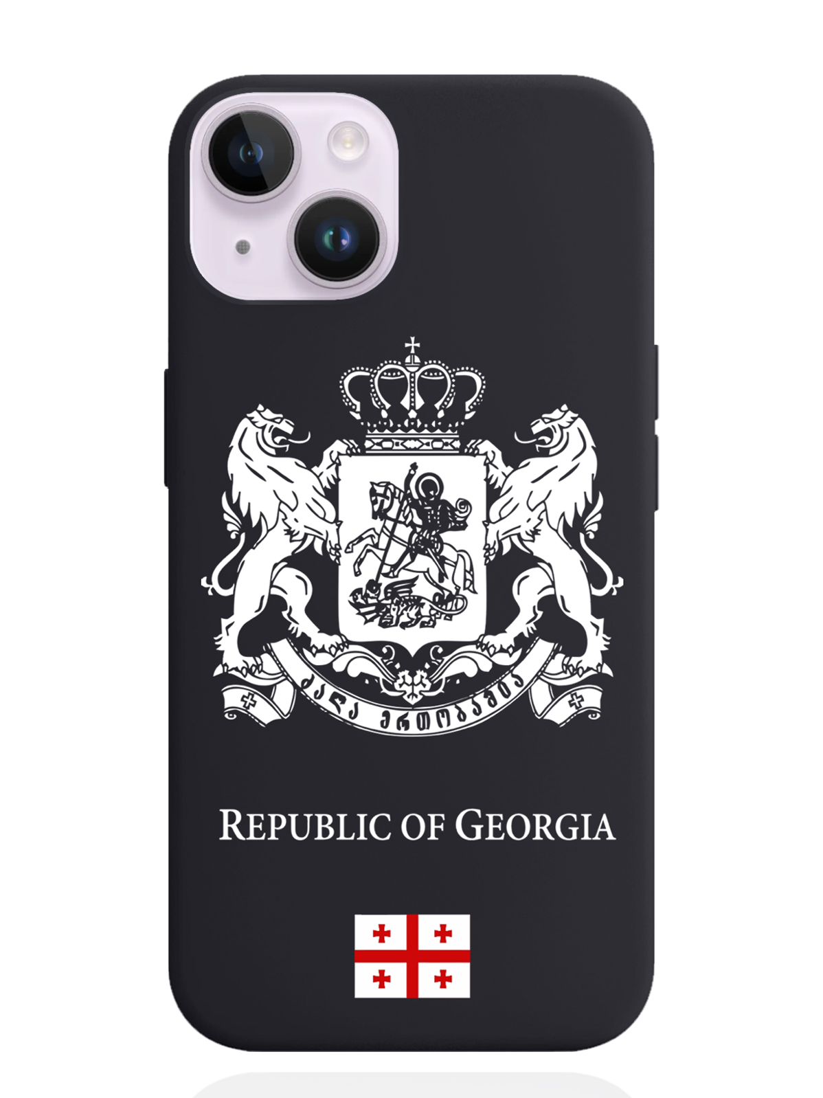 фото Чехол signumcase iphone 14 белый герб грузии