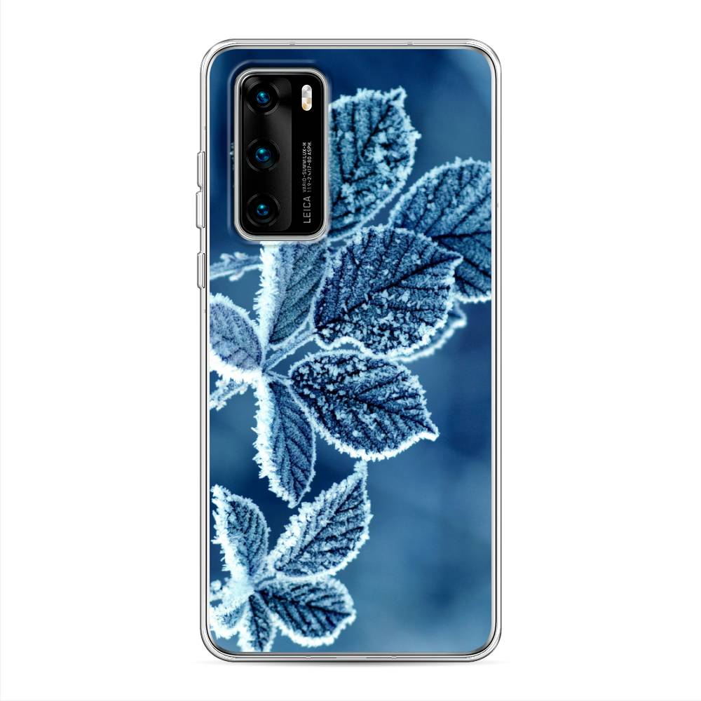 

Чехол на Huawei P40 "Зима 6", Голубой;белый, 610850-2