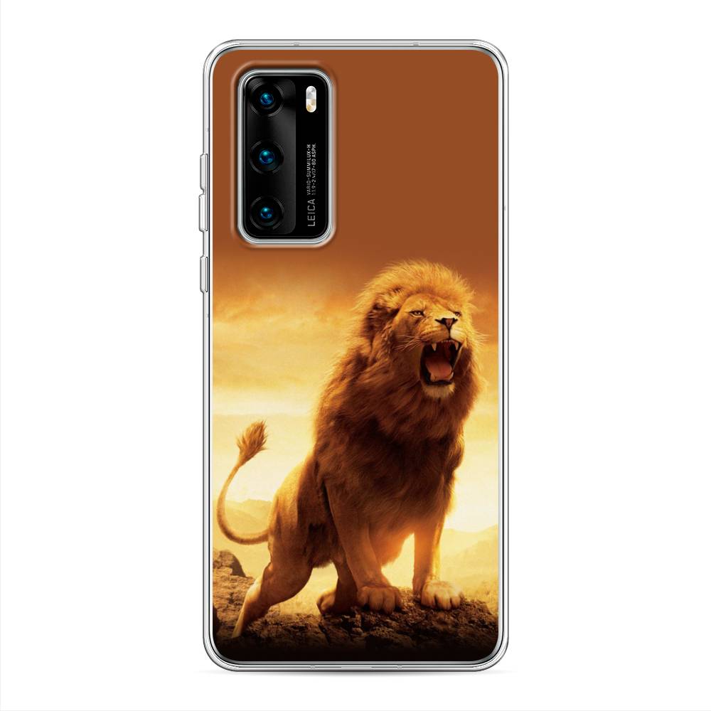 

Чехол на Huawei P40 "Львиный рык", Коричневый;желтый;оранжевый, 610850-1