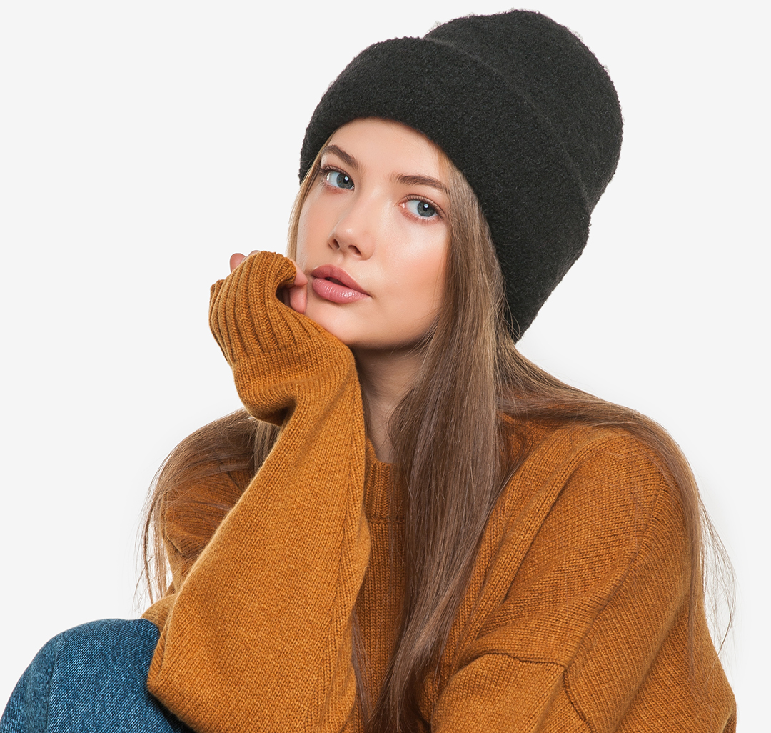 

Шапка бини женская Marmalato 798-121 134910, черный, 798-121 134910