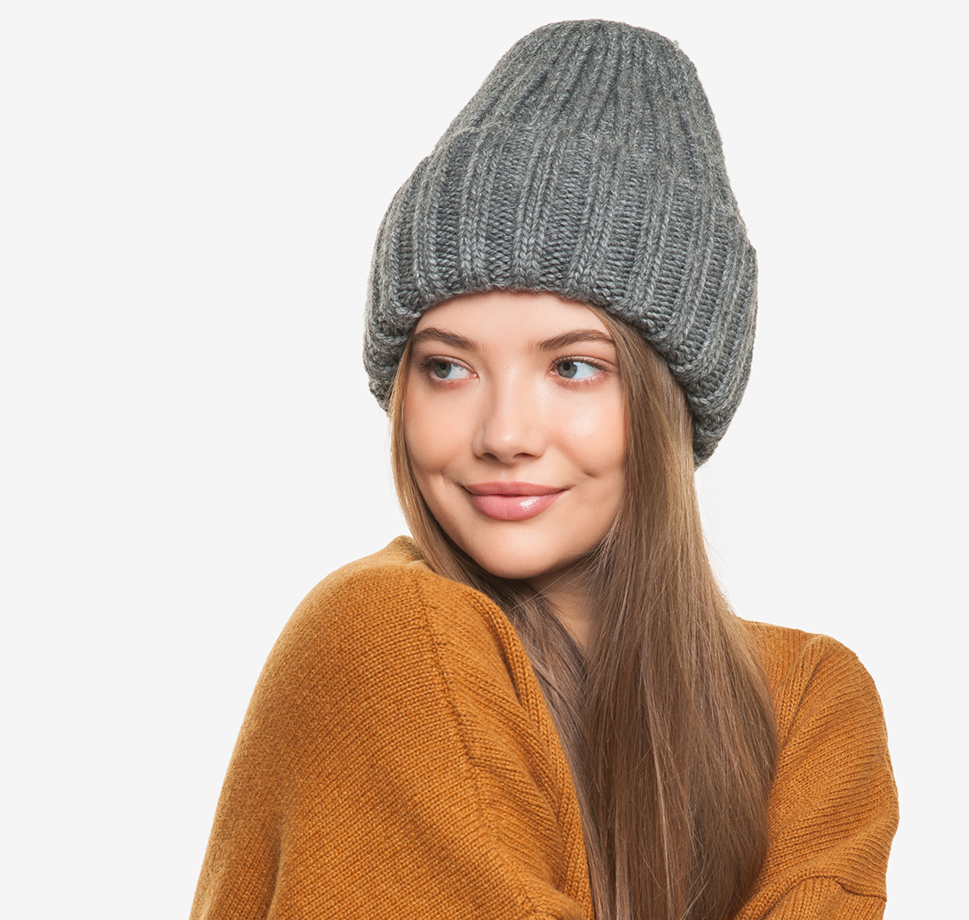 

Шапка бини женская Marmalato 798-118 134901, светло-серый, 798-118 134901