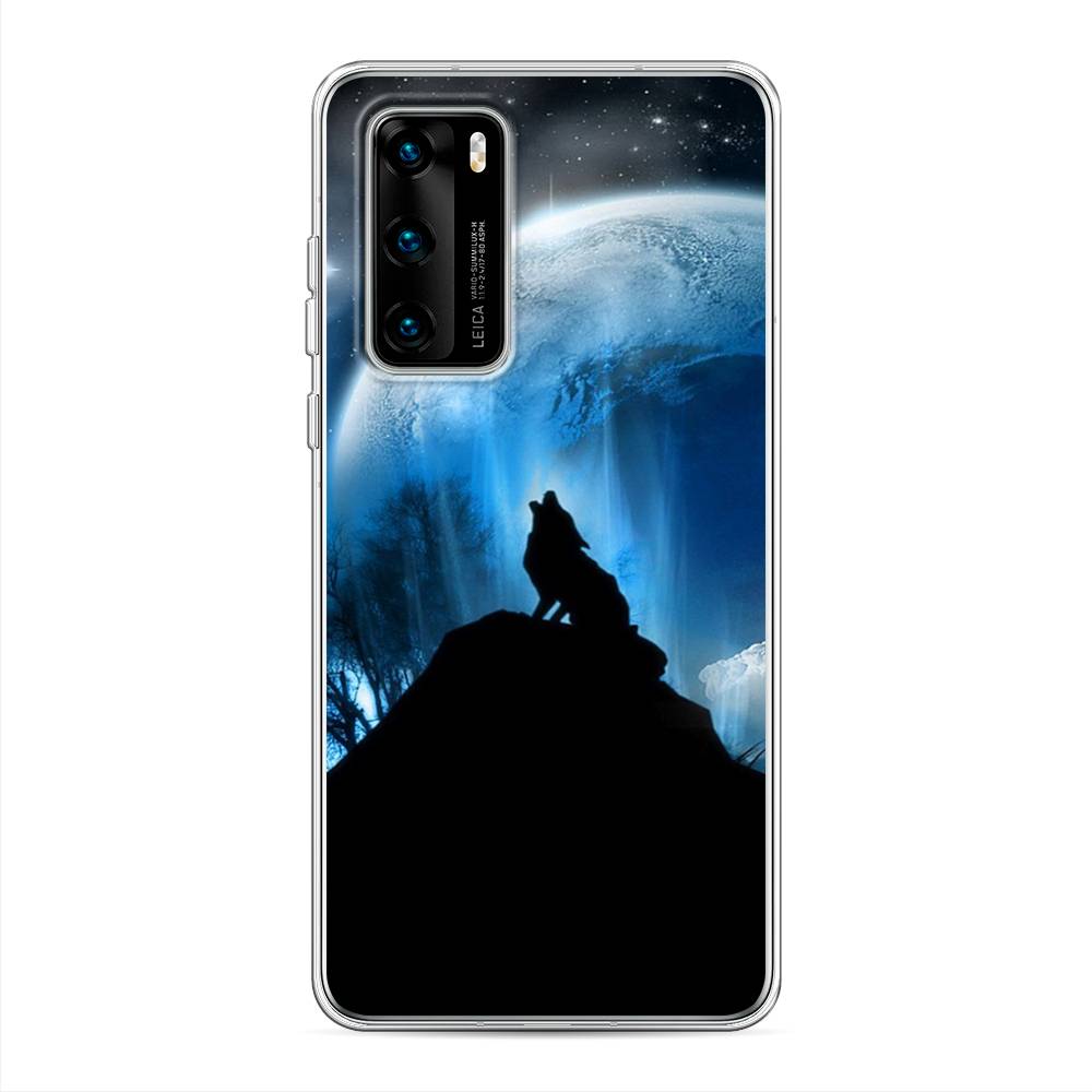 

Чехол на Huawei P40 "Волк 2", Синий;черный;белый, 610850-1