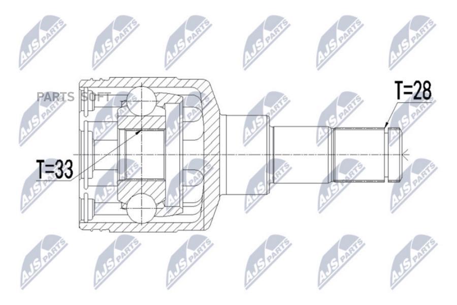 

NPW-SU-018_ШРУС внутренний левый к-кт 4410279J60 Suzuki SX4 2WD/4WD 1.9DDIS 06-