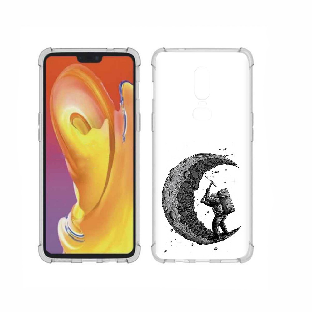 

Чехол MyPads Tocco для OnePlus 6 камненная луна, Прозрачный, Tocco