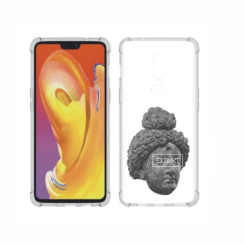 

Чехол MyPads Tocco для OnePlus 6 каменное лицо девушки, Прозрачный, Tocco