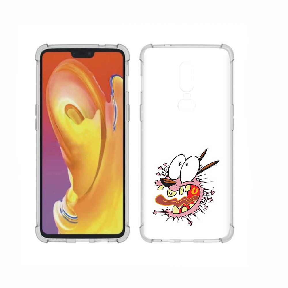 

Чехол MyPads Tocco для OnePlus 6 испуганный бобик, Прозрачный, Tocco