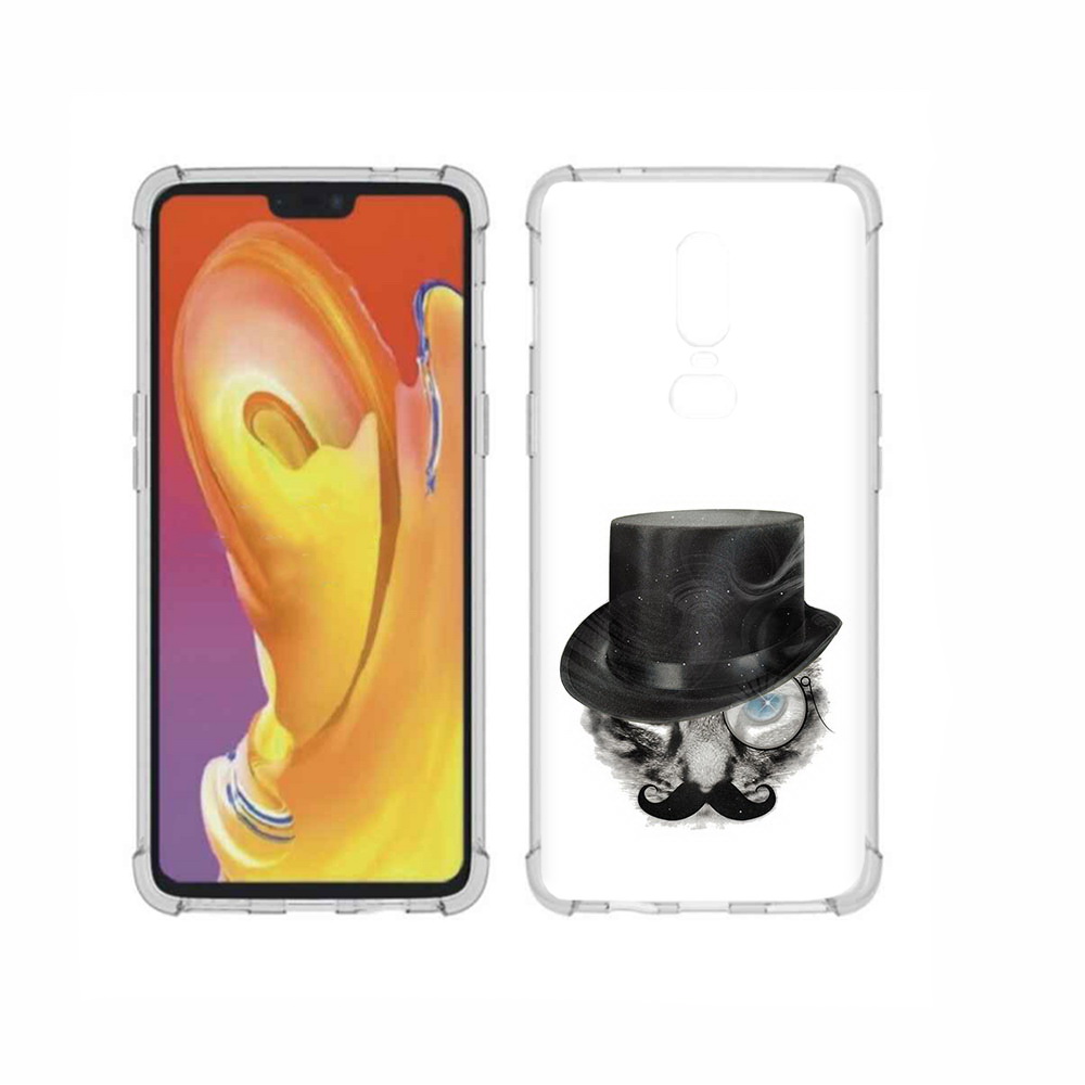 

Чехол MyPads Tocco для OnePlus 6 интелегентный кот, Прозрачный, Tocco